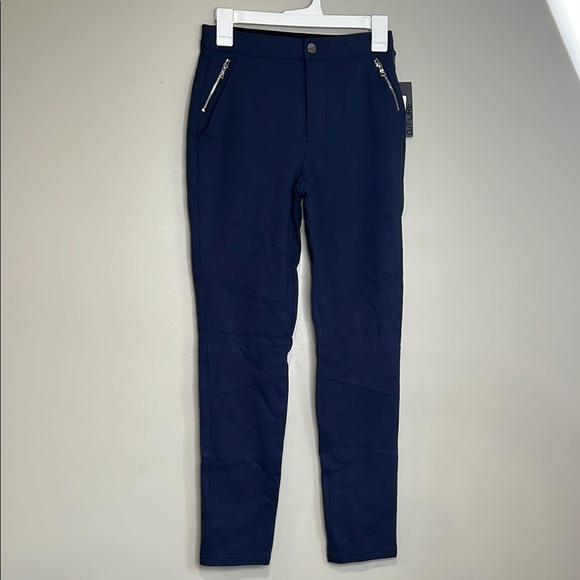 NWT G/Fore Double Knit Moto Pants Womens 0 Navy - Picture 1 of 11